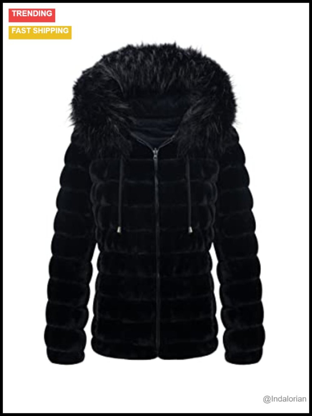 Bellivera Women's Reversible Faux Fur Puffer Winter Jacket with Hood
